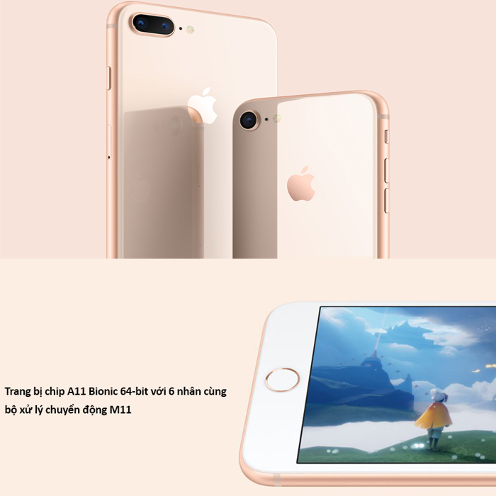 Apple iPhone 8 - 64GB Silver Hàng Mỹ LLA nhập khẩu BH 12T
