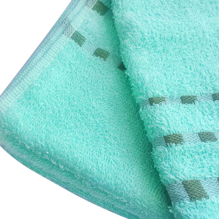 Bộ 2 khăn tắm 70cm, 100cm 100% cotton bông mịn (Xanh ngọc)