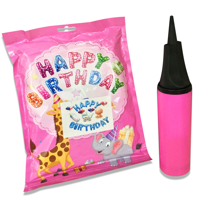 Bộ bóng bay trang trí sinh nhật Happy Birthday có ống bơm