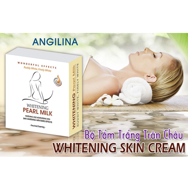 Bộ tắm trắng trân châu Angilina 3 trong 1 Whitening Pearl Milk Angilina167