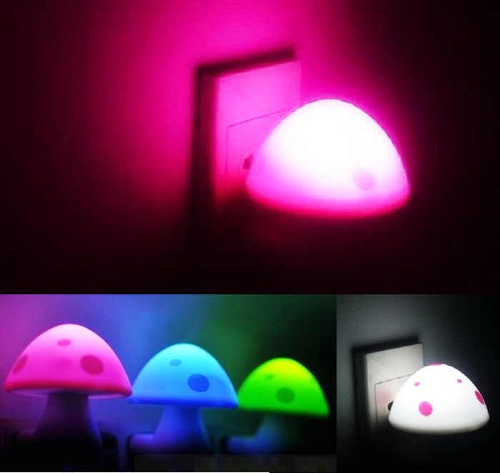 Bộ 2 đèn ngủ cảm ứng hình nấm siêu đáng yêu