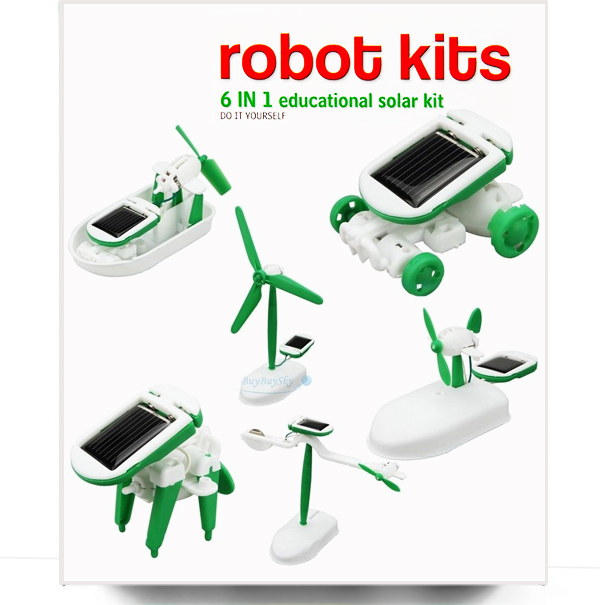 Đồ chơi lắp ráp robot solar kits 6 in 1 năng lượng mặt trời