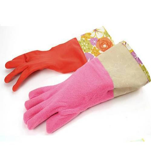 Bộ 2 cái Găng tay cao su lót nỉ - siêu bền siêu êm tay