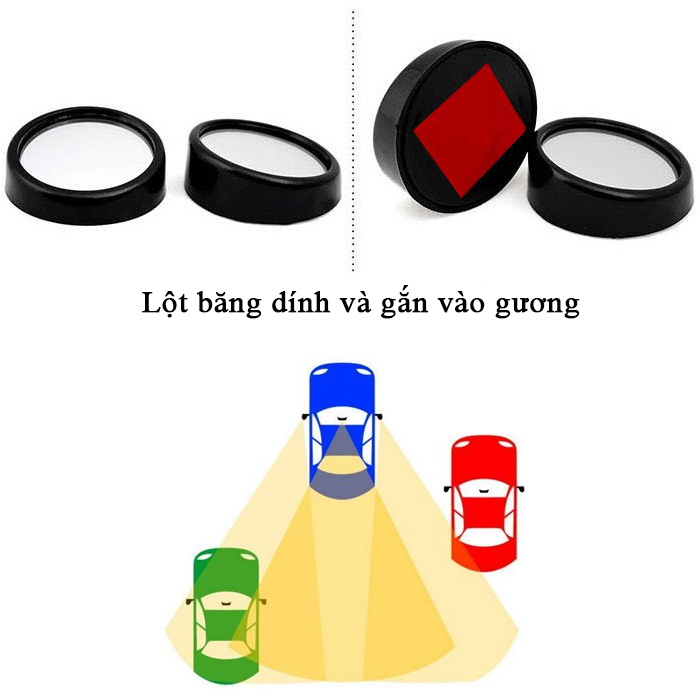 Gương cầu tròn xóa điểm mù cho xe ô tô